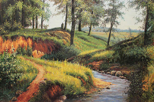 Дубовицкий Виктор Николаевич. Пейзаж с крутыми берегами